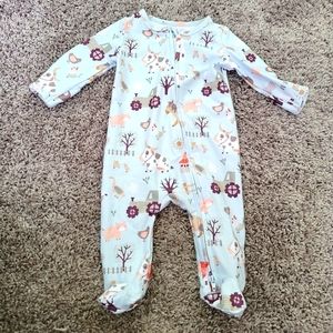 Caden Lane NB Footie, Beck's Barnyard Farm Theme